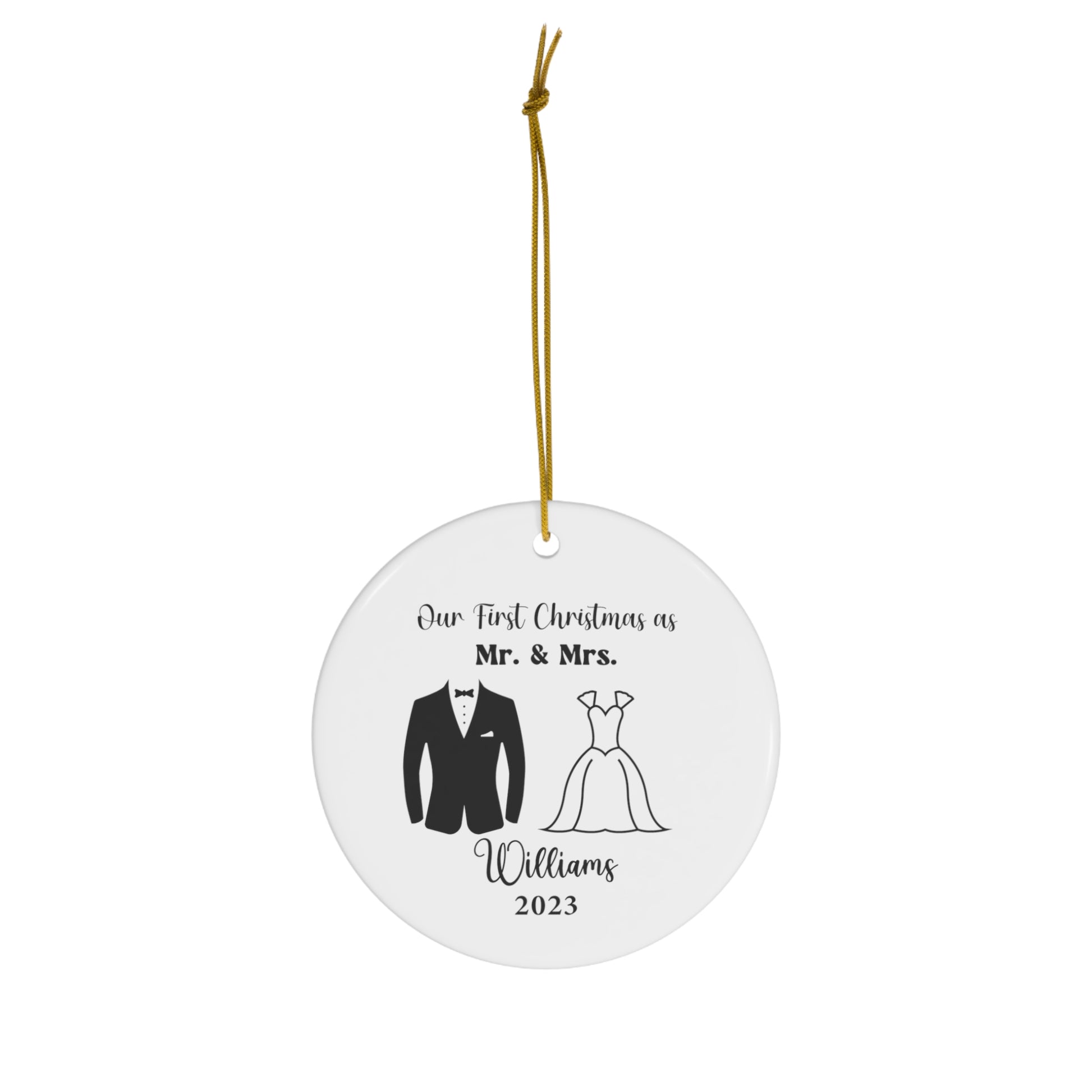 Personalized First Christmas Married Ornament