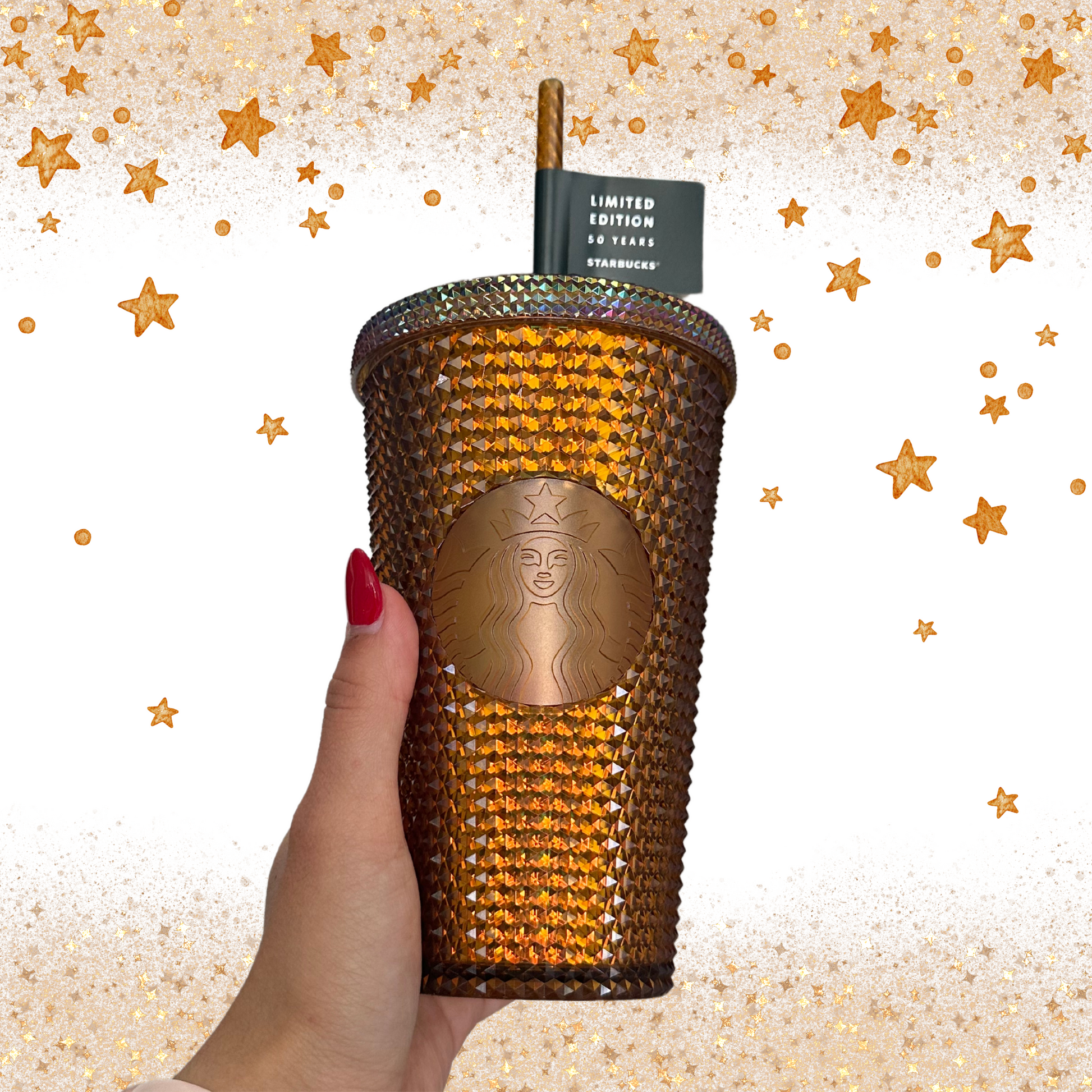 50th Anniversary Gold Studded Tumbler