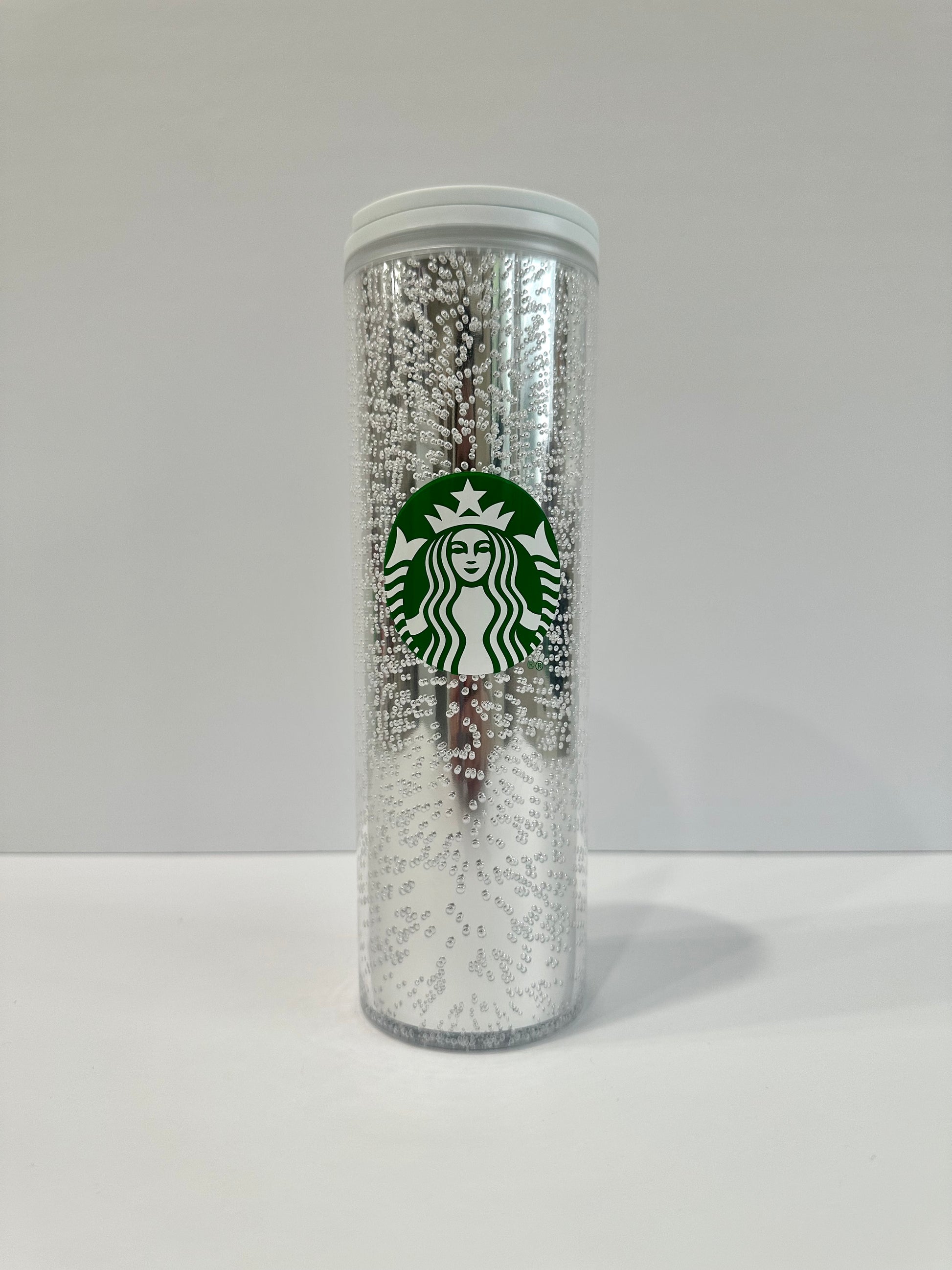 2022 Silver bubbles skinny tumbler