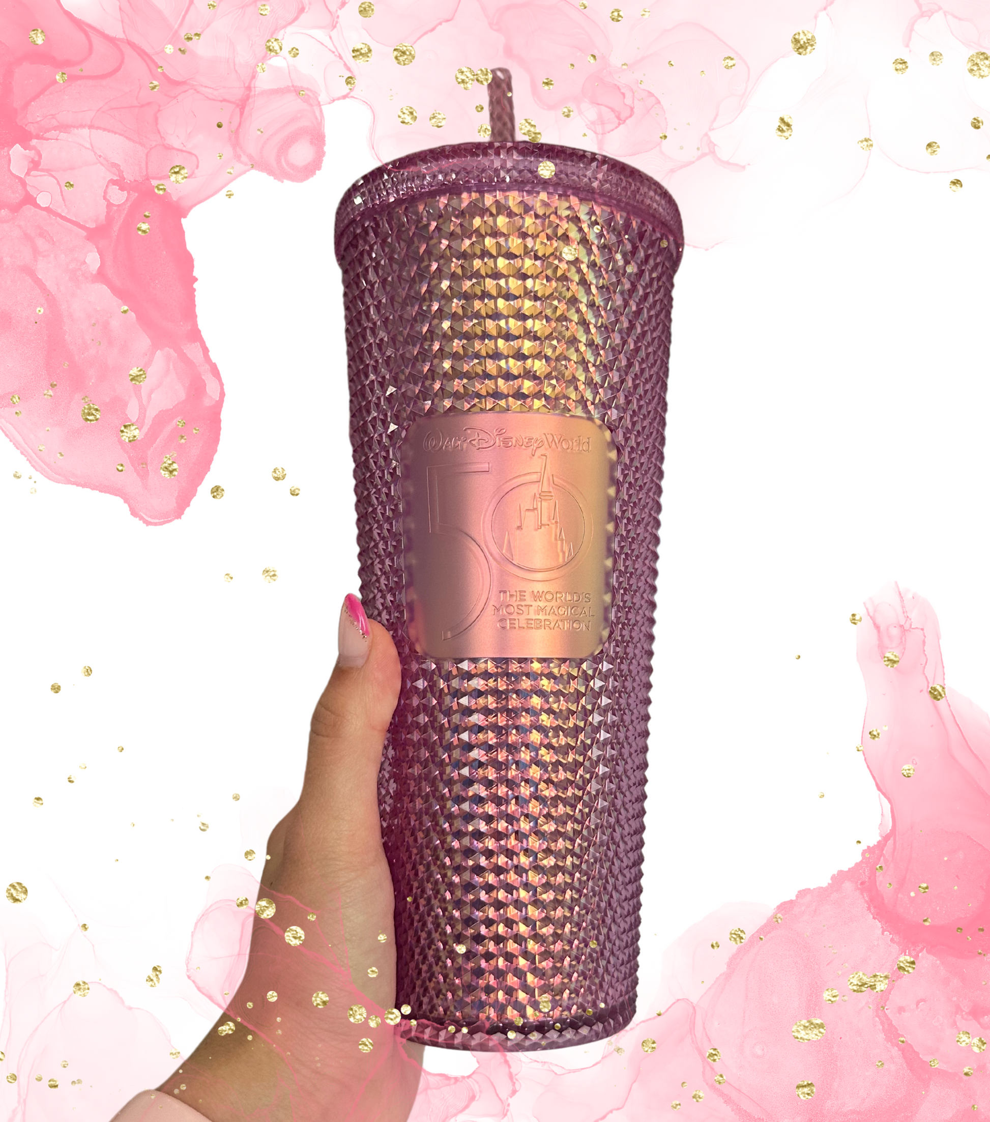 2021 Pink Studded 24 oz Tumbler
