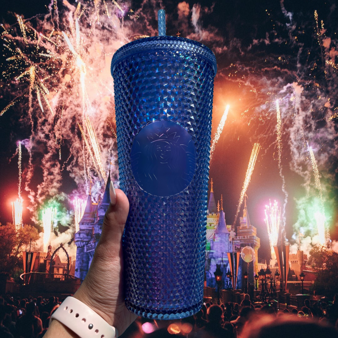 Starbucks disney 50th anniversary blue studded plastic tumbler