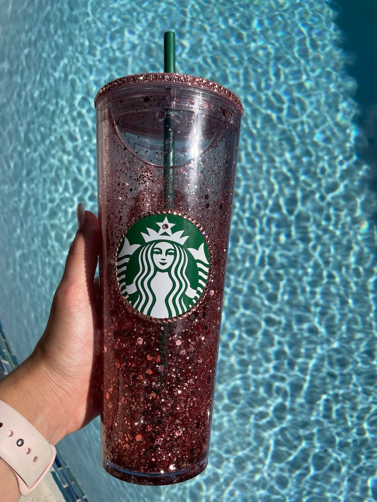 Rose gold Snow Globe Venti Tumbler
