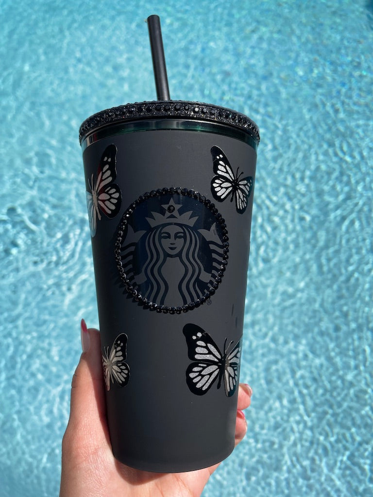 Matte black Butterfly Grande Tumbler