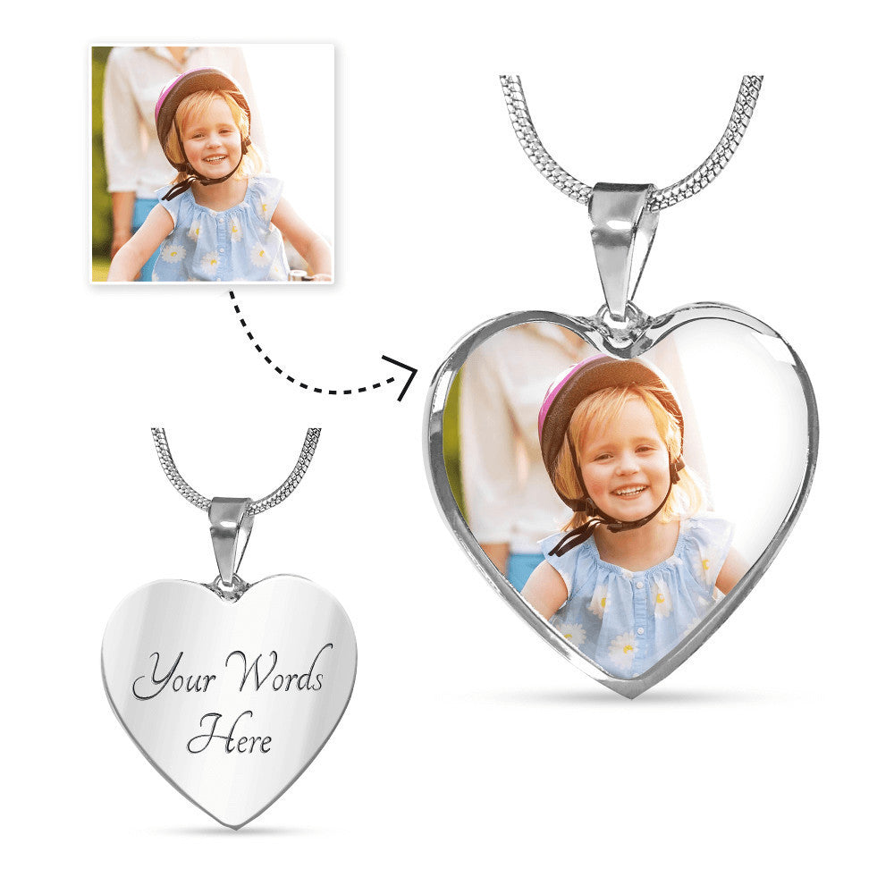 Custom Heart Charm Necklace