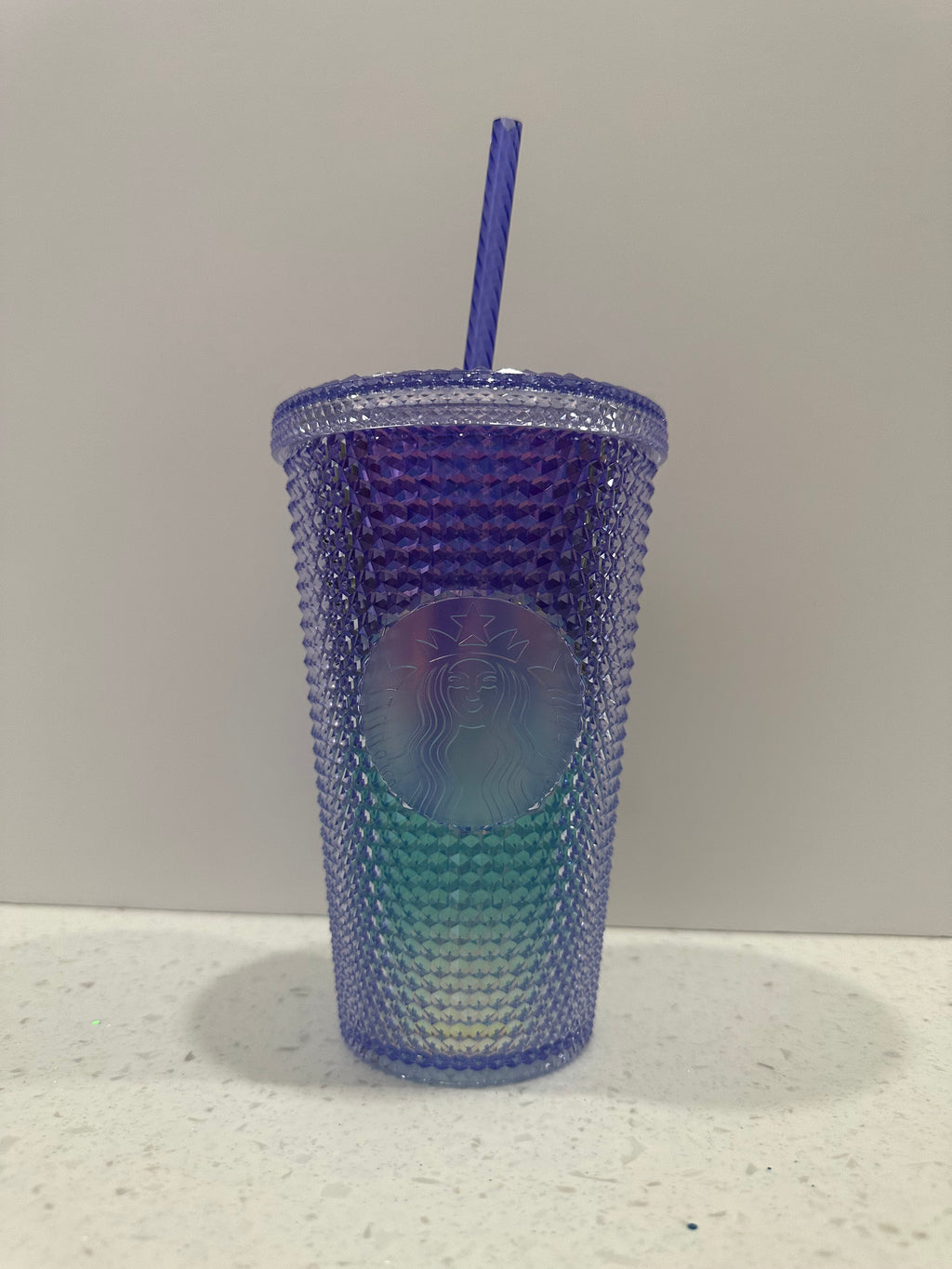 Purple/Blue ombre studded grande tumbler