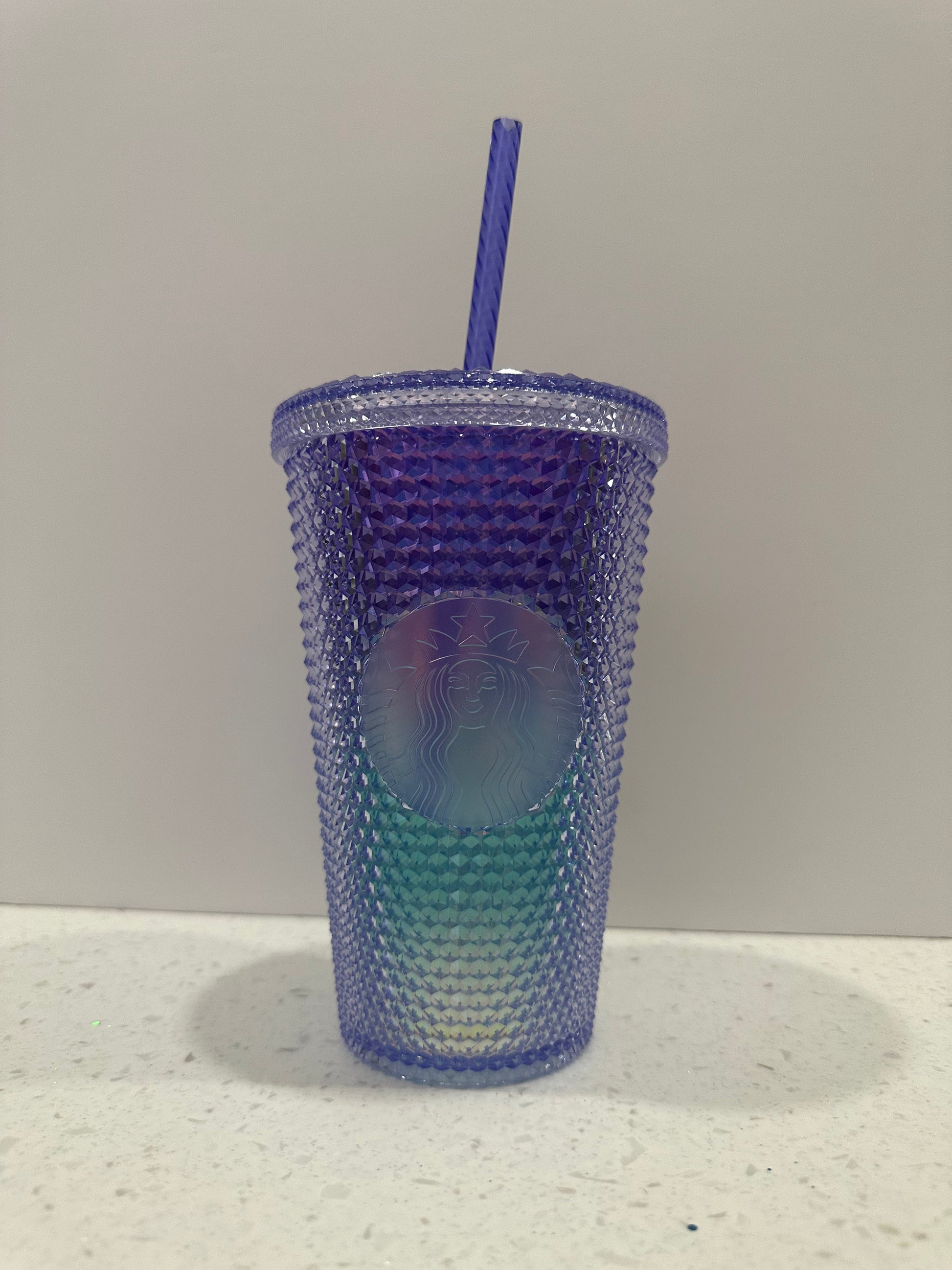 Purple/Blue ombre studded grande tumbler