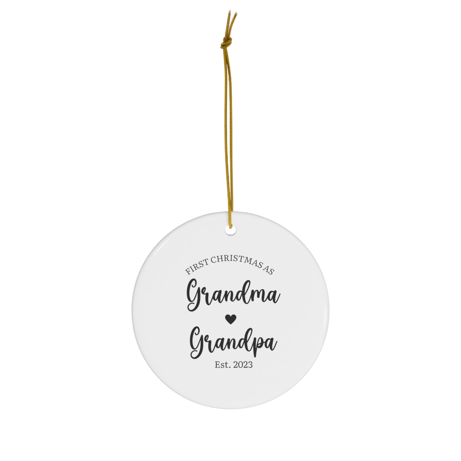 New Grandparents Ceramic Christmas Ornament