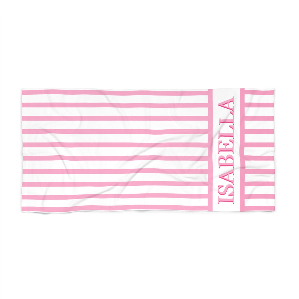 Personalized Striped Beach Towel