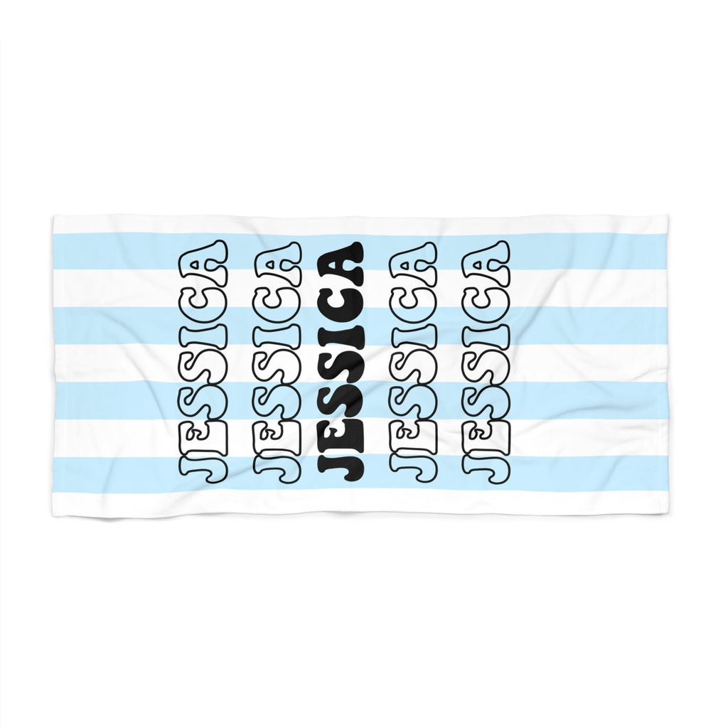 Striped Personalized Beach Towels