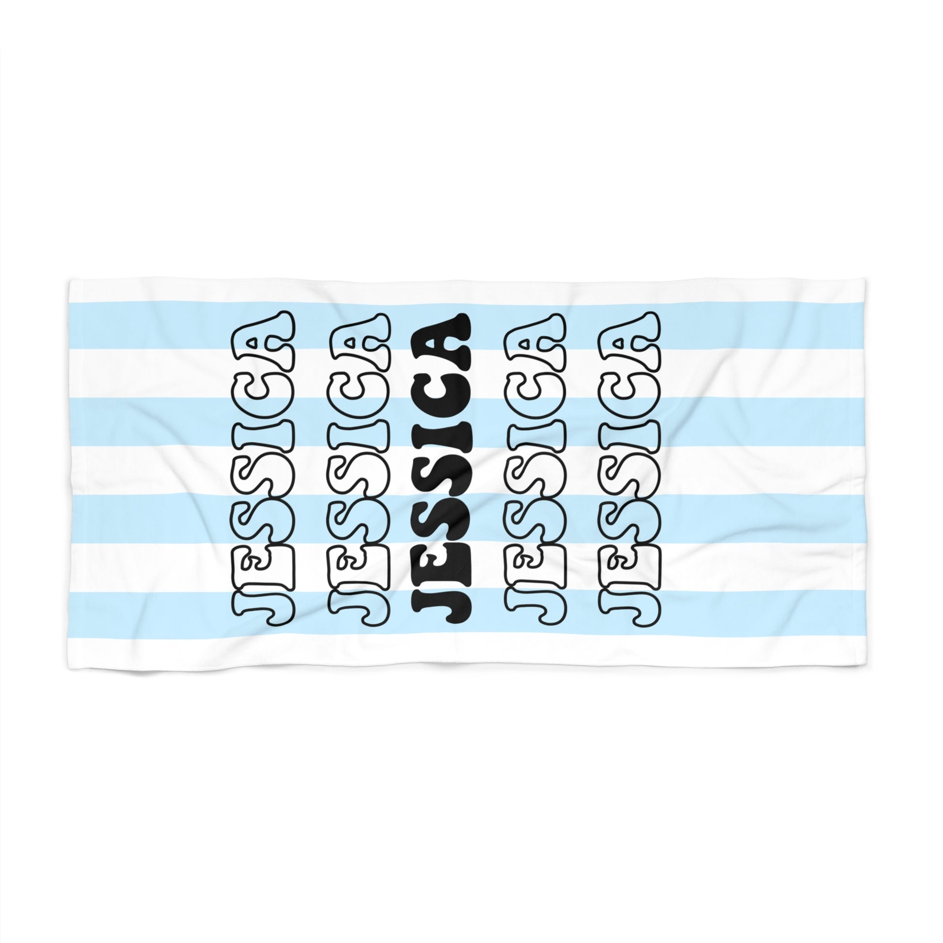 Striped Personalized Beach Towels