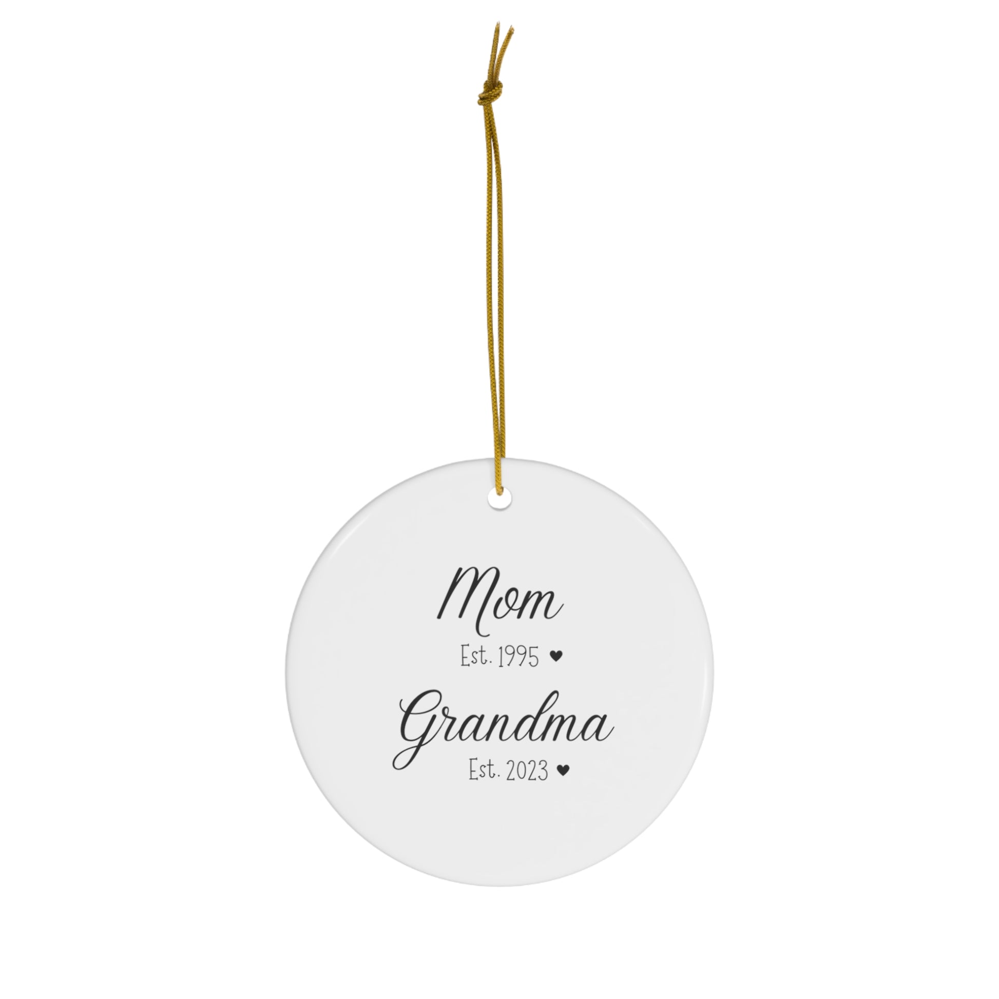 Promoted to Grandma ceramic ornament