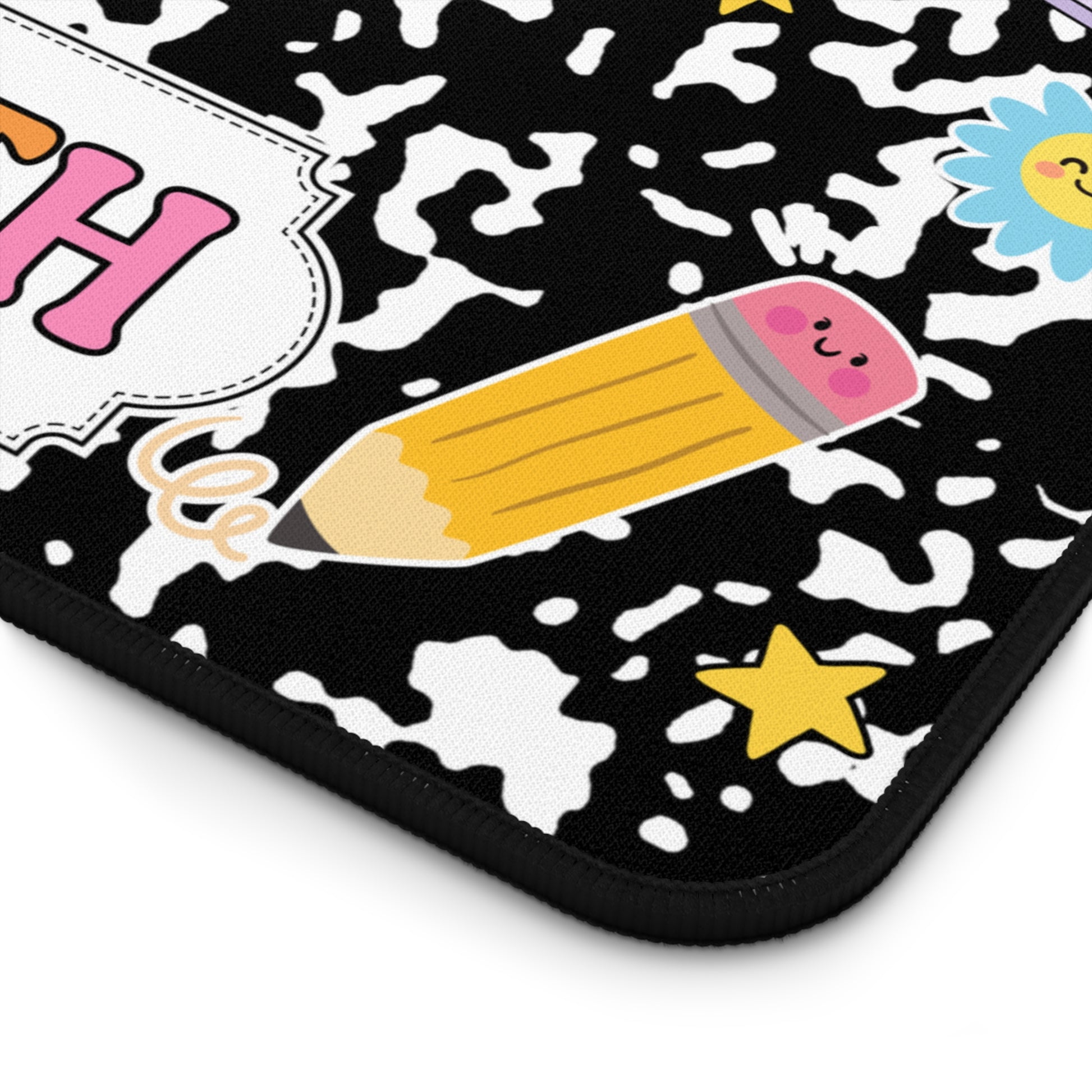 Custom Teacher Composition Book Desk Mat With Name