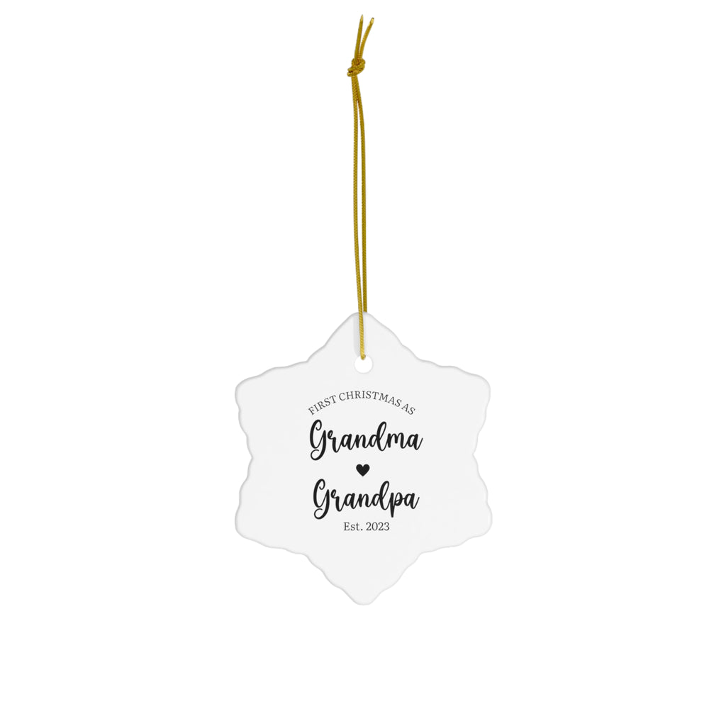 New Grandparents Ceramic Christmas Ornament