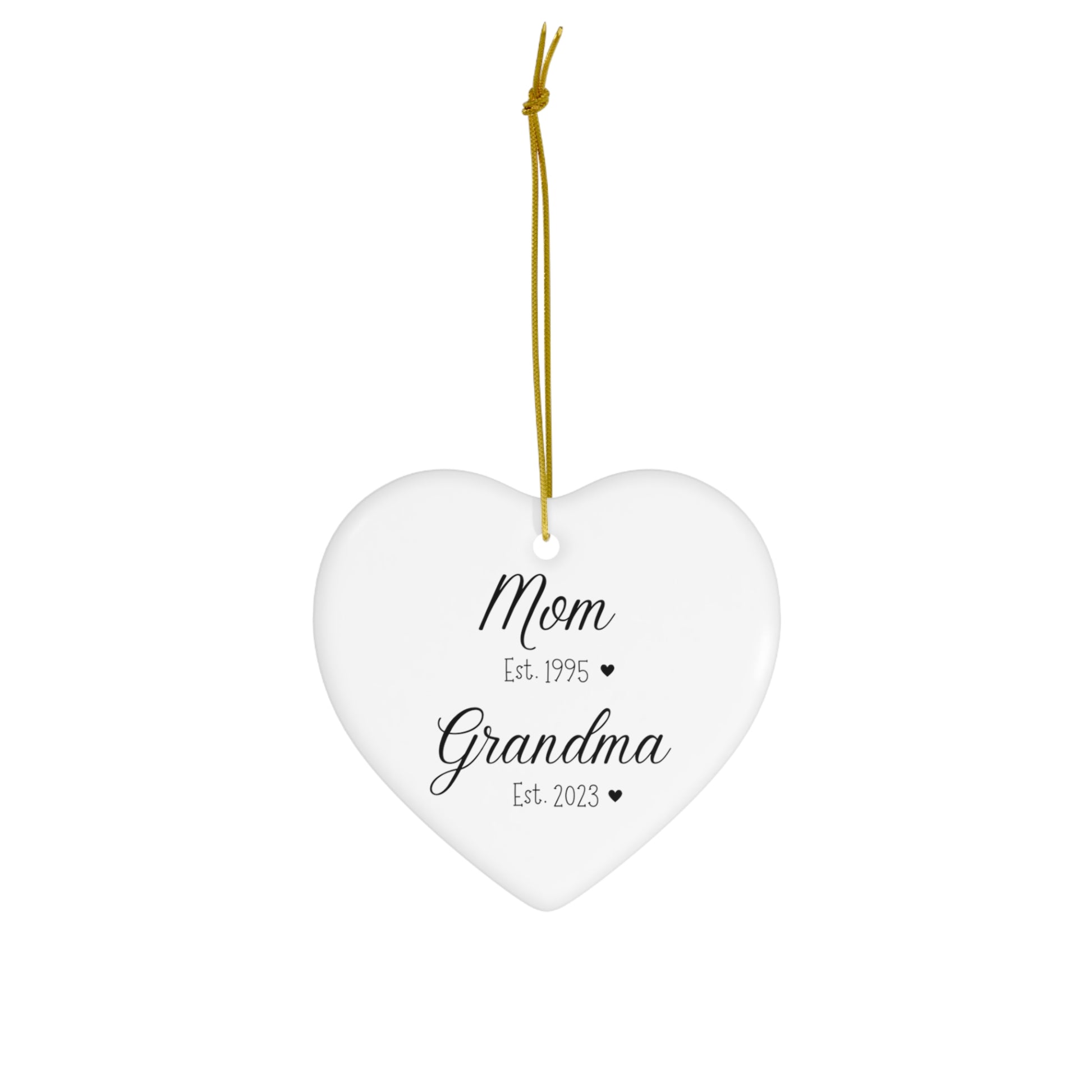 Promoted to Grandma ceramic ornament