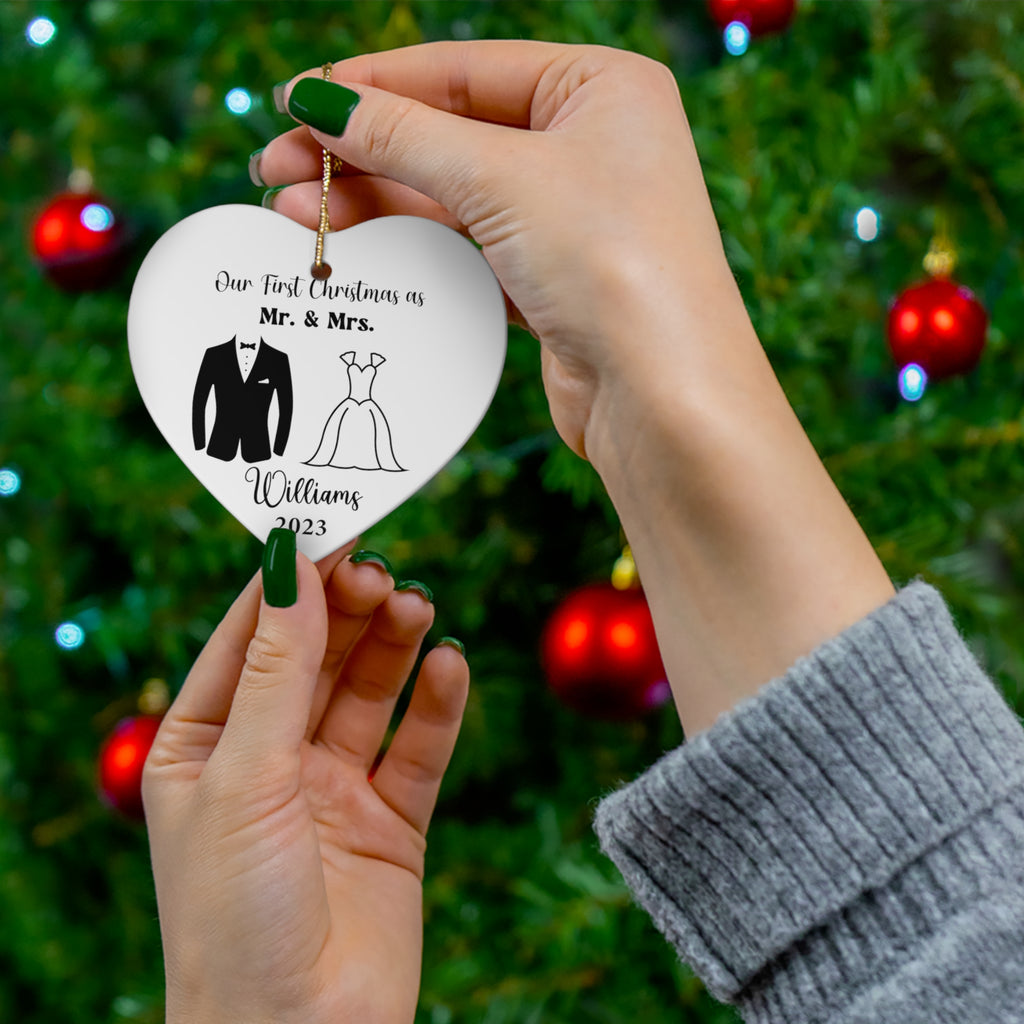 Personalized First Christmas Married Ornament