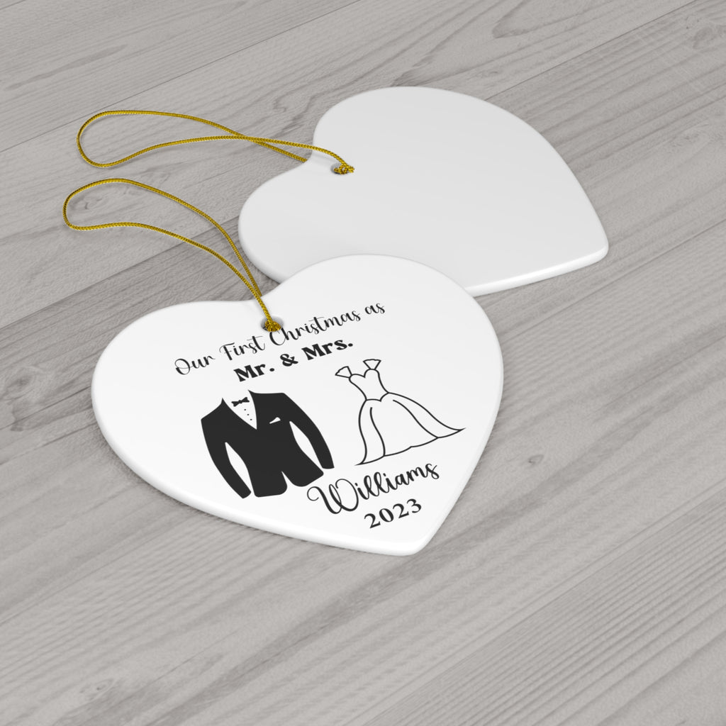 Personalized First Christmas Married Ornament