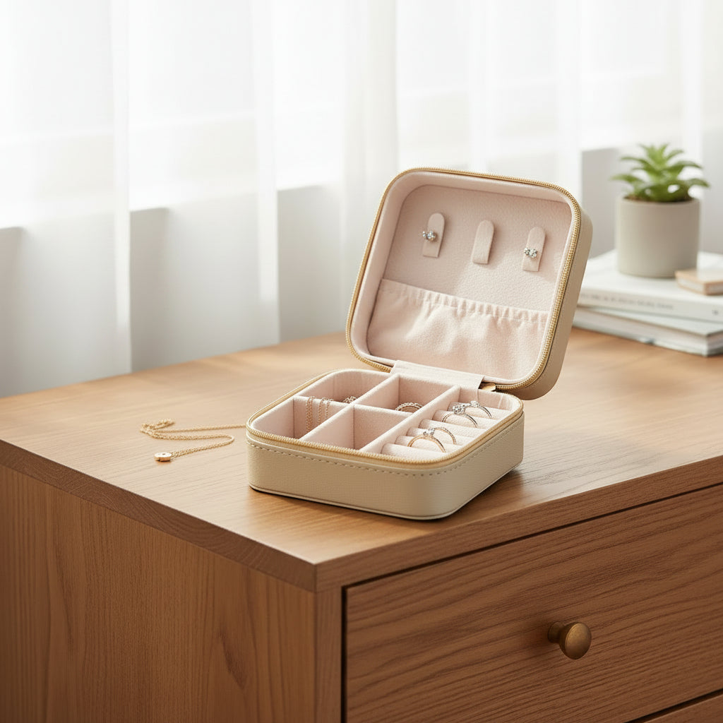 Personalized Mom Grandma Jewelry Travel Case — Compact Bridal & Mother’s Day Gift