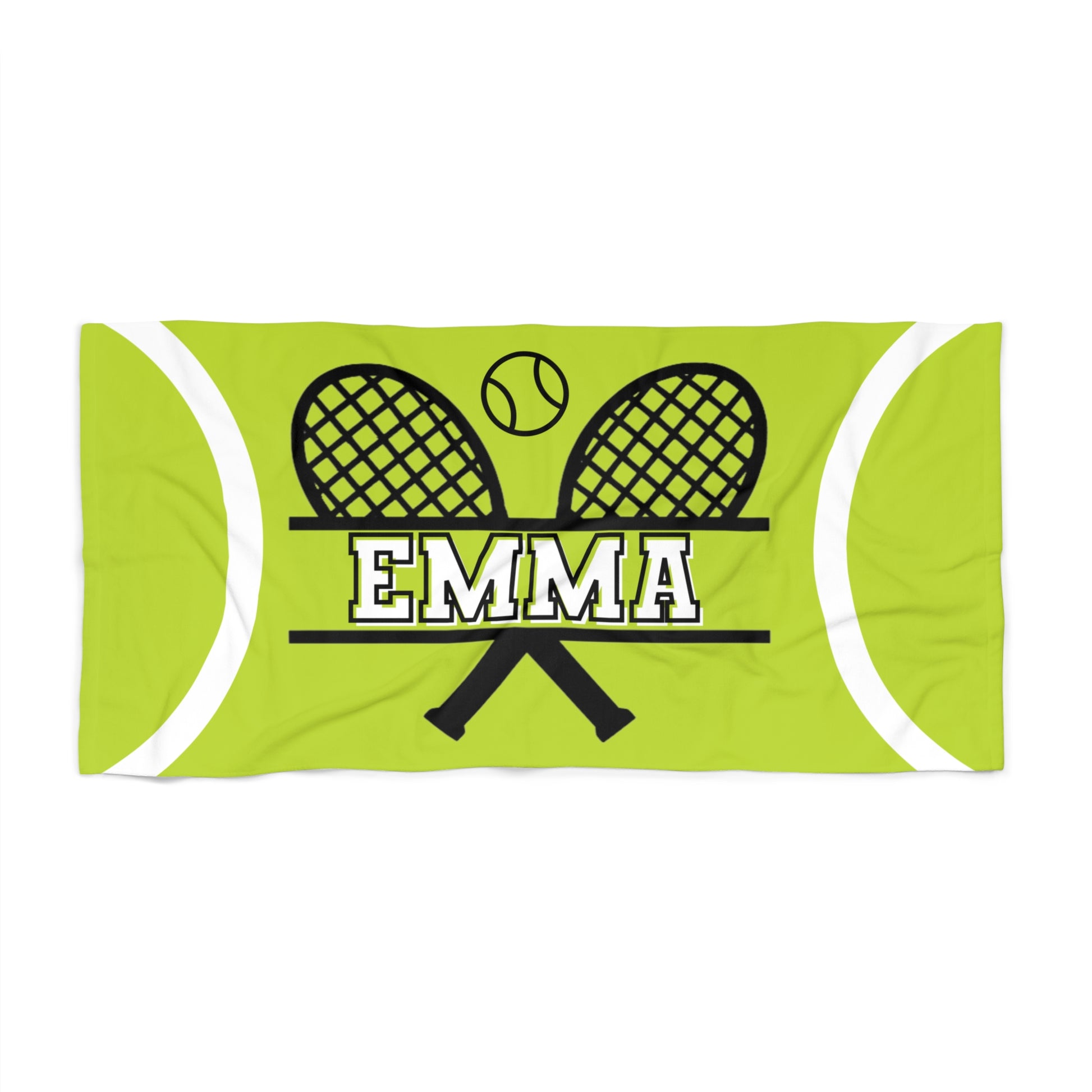 Personalized Tennis Player Beach Towel