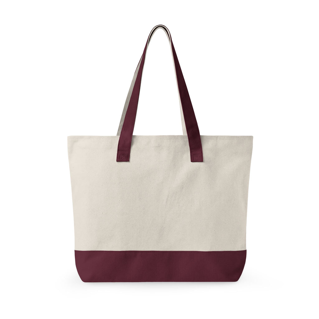 Cute School Supplies Canvas Tote — Personalized "Mrs. Johnson" Zippered Teacher Bag