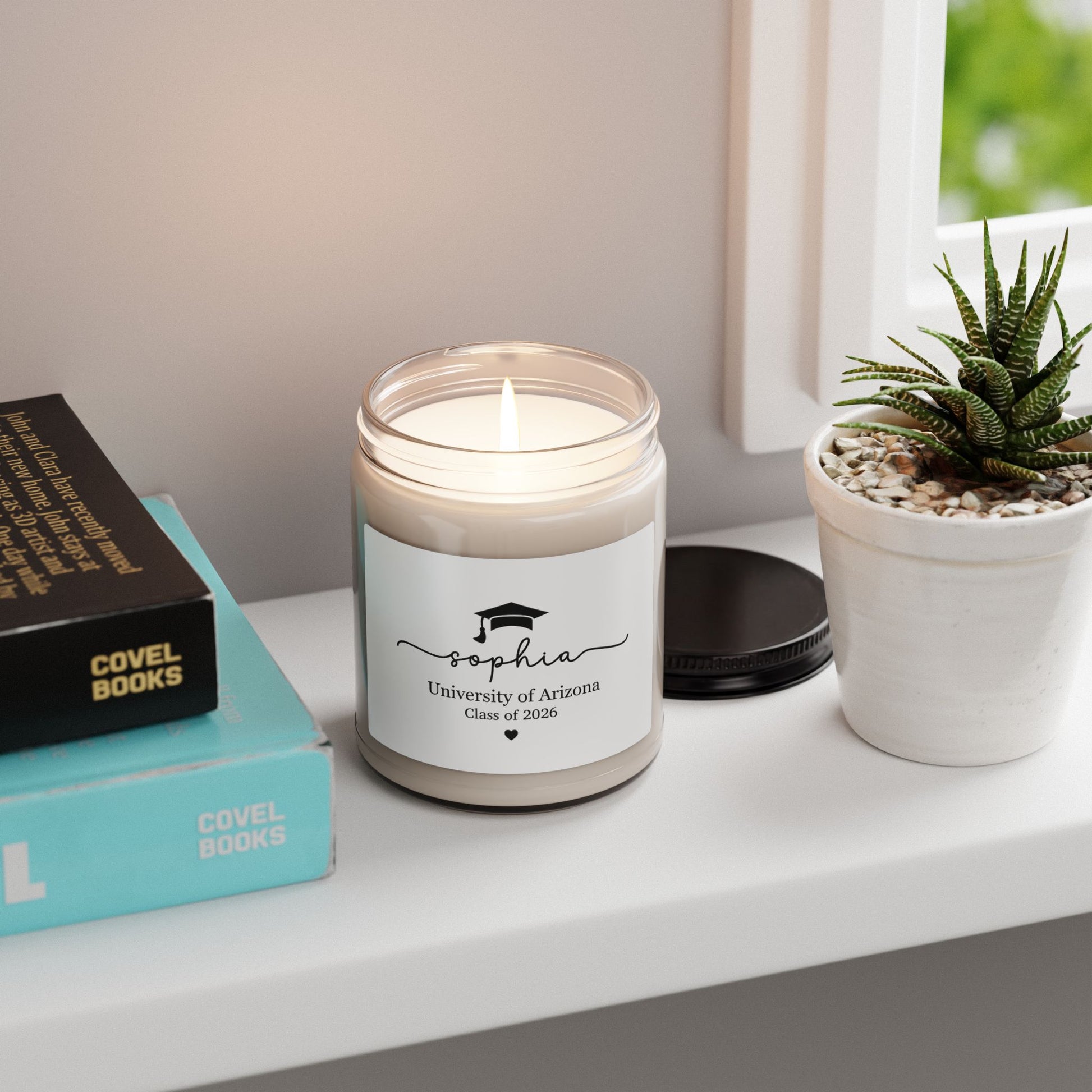 Graduation Soy Candle - Personalized "sophia" Class of 2026 Keepsake (University of Arizona)