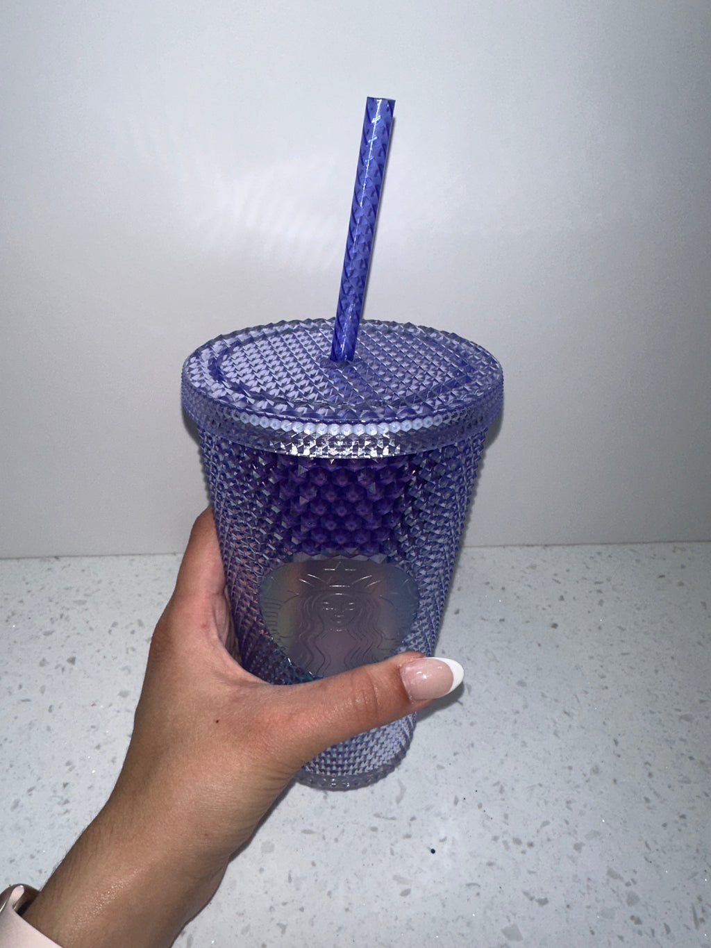 Purple/Blue ombre studded grande tumbler