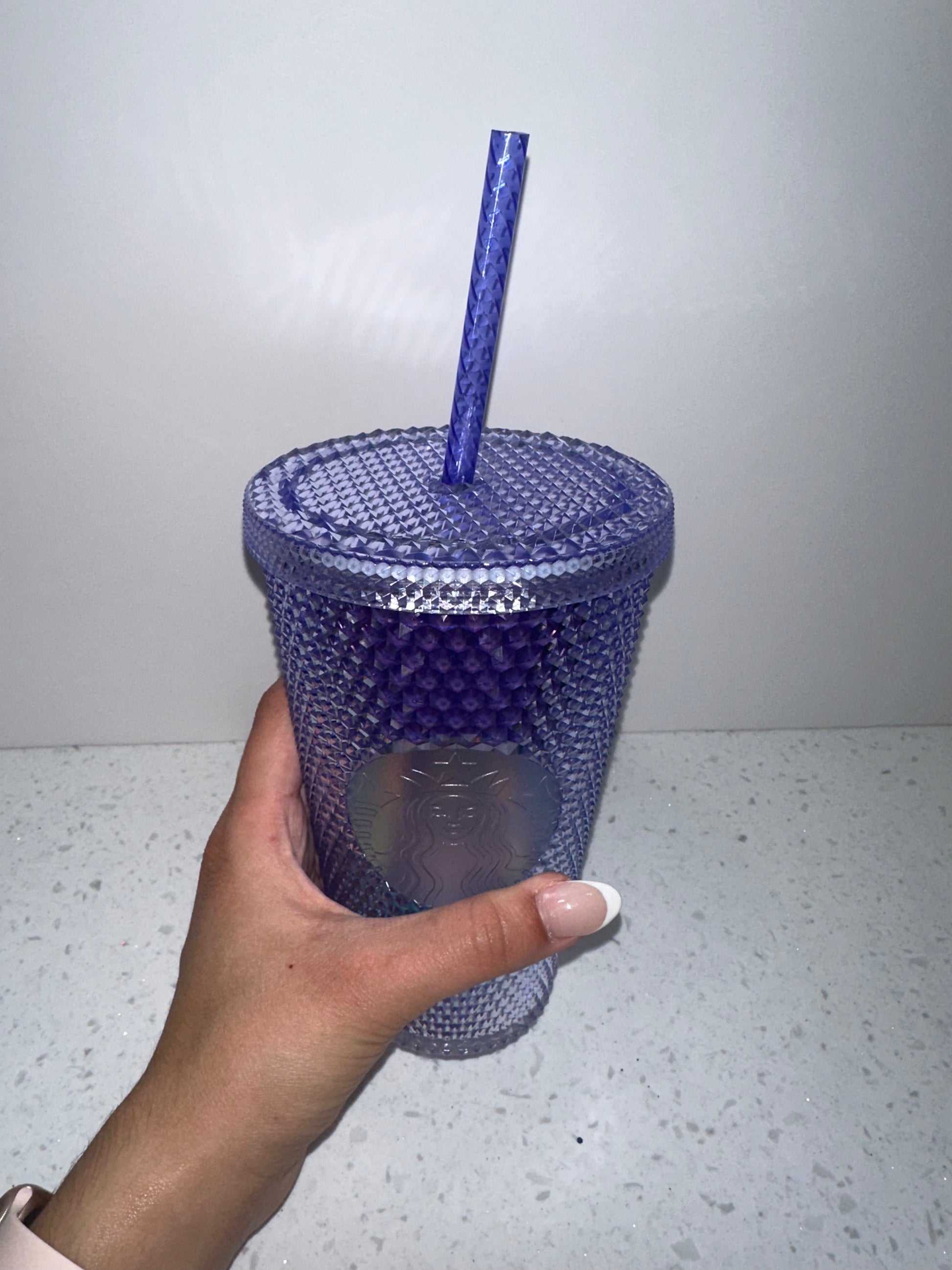 Purple/Blue ombre studded grande tumbler