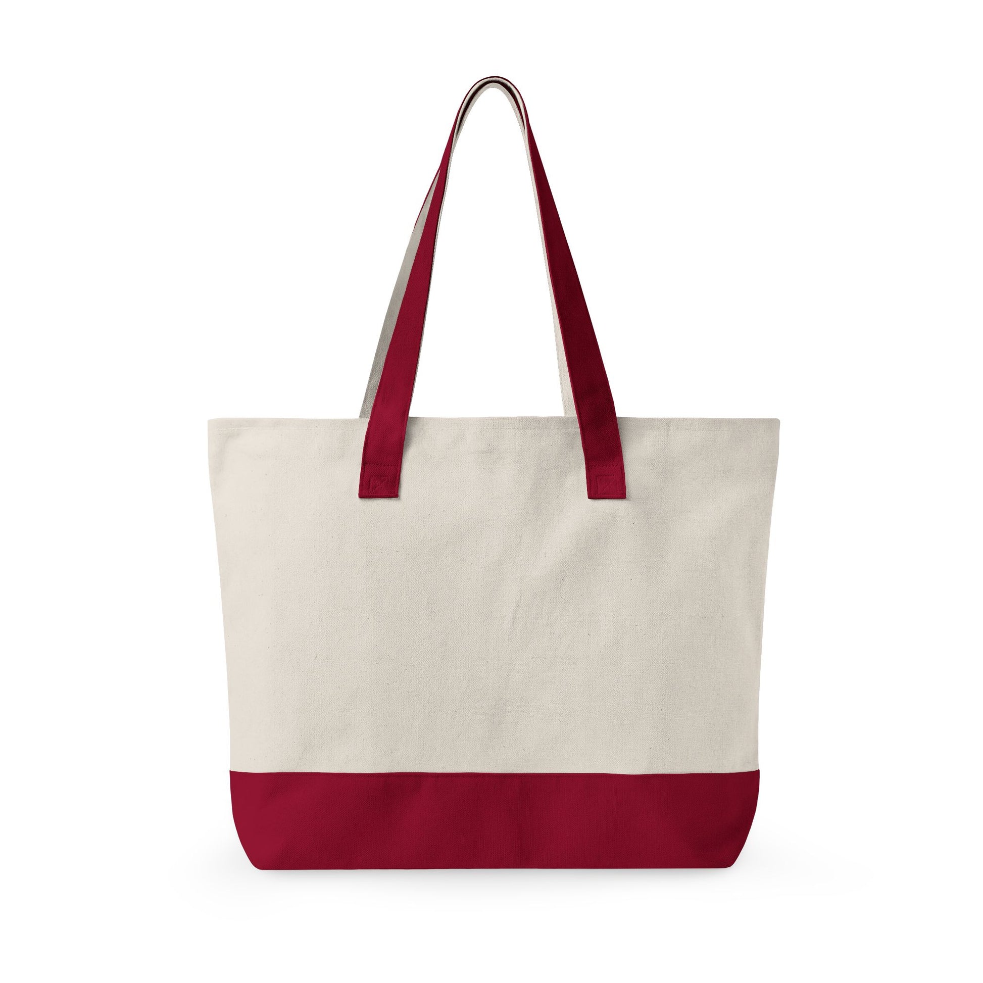 Cute School Supplies Canvas Tote — Personalized "Mrs. Johnson" Zippered Teacher Bag