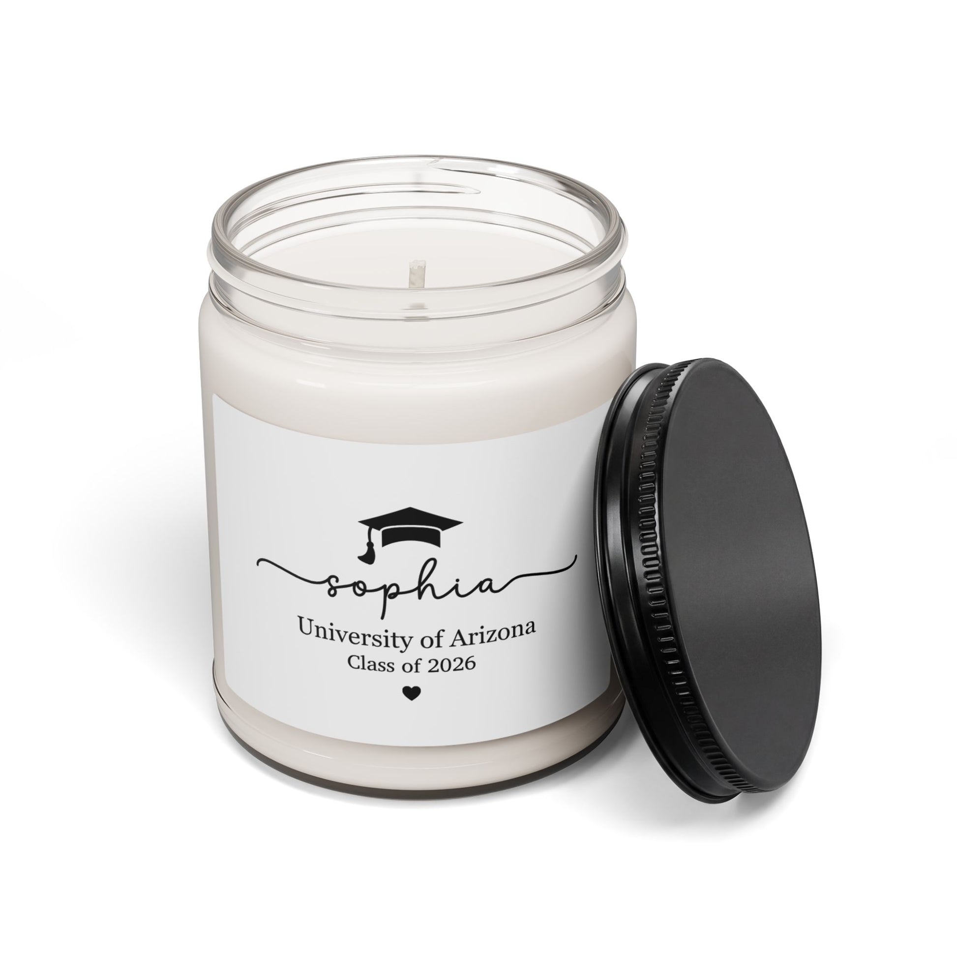 Graduation Soy Candle - Personalized "sophia" Class of 2026 Keepsake (University of Arizona)