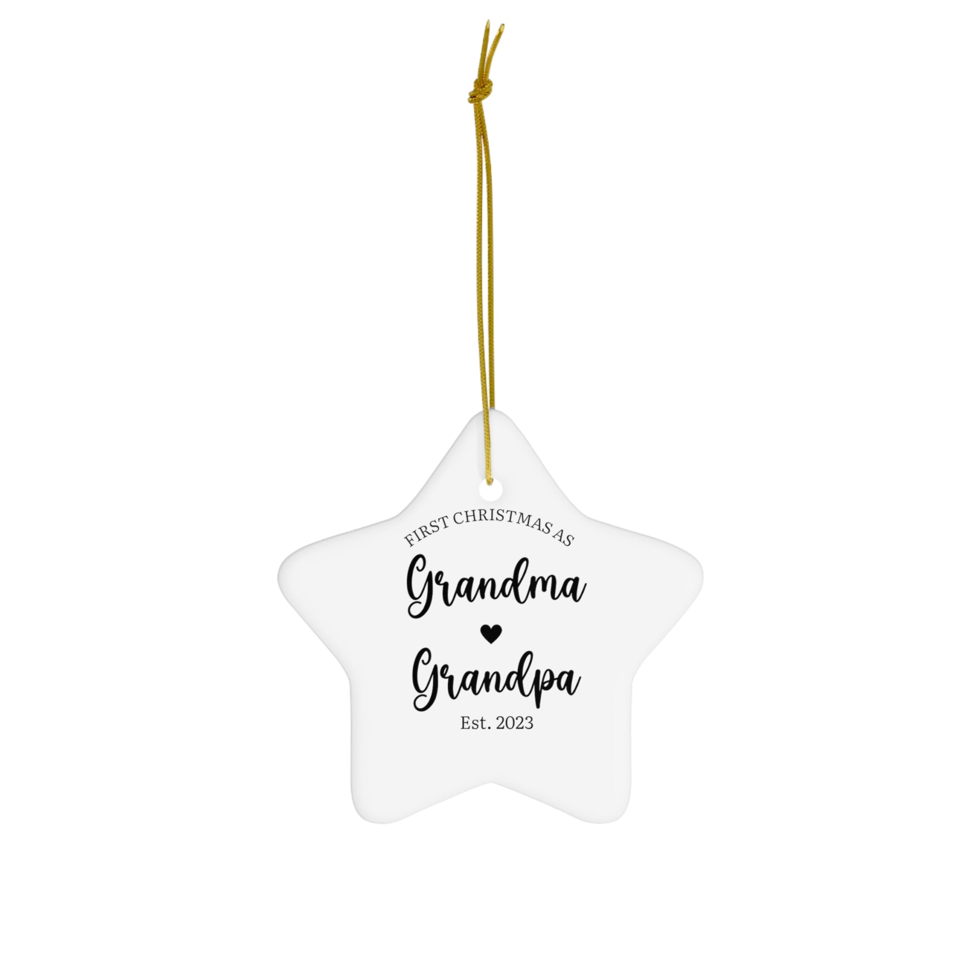 New Grandparents Ceramic Christmas Ornament