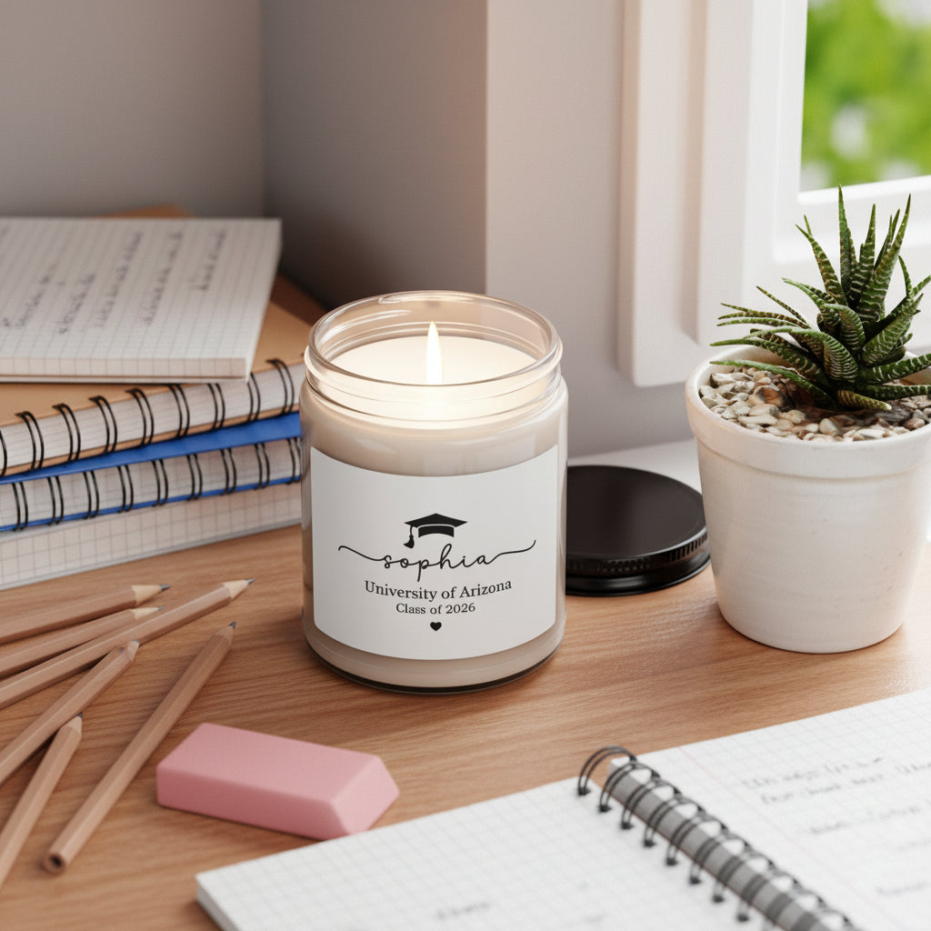 Graduation Soy Candle - Personalized "sophia" Class of 2026 Keepsake (University of Arizona)