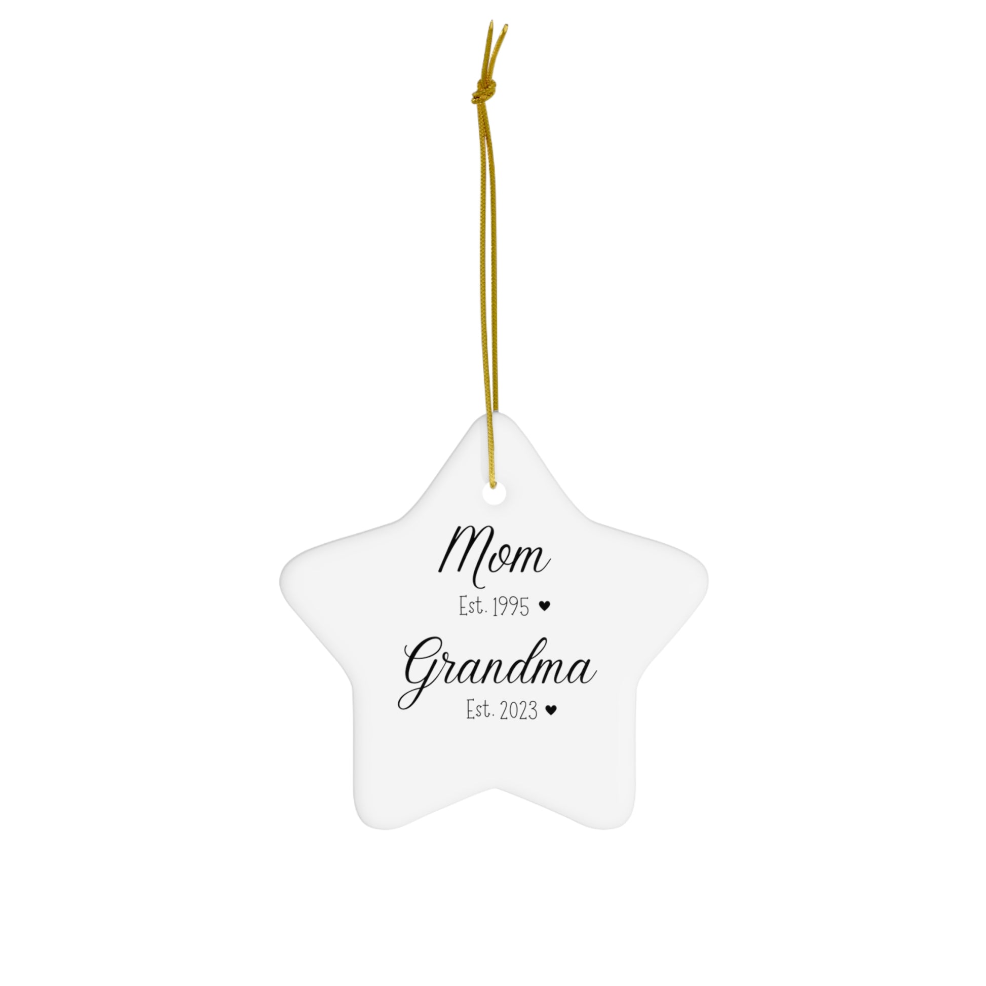 Promoted to Grandma ceramic ornament