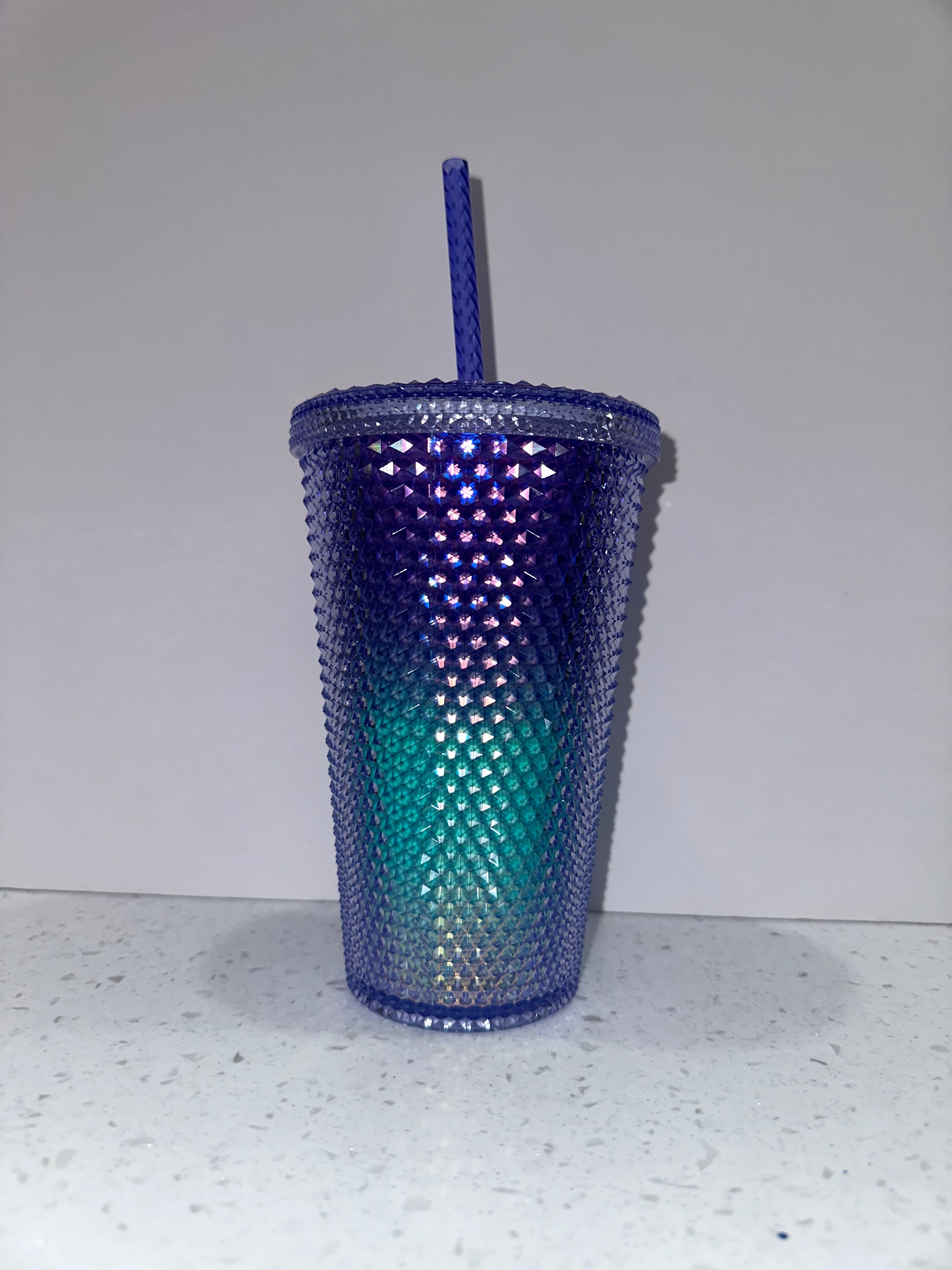 Purple/Blue ombre studded grande tumbler
