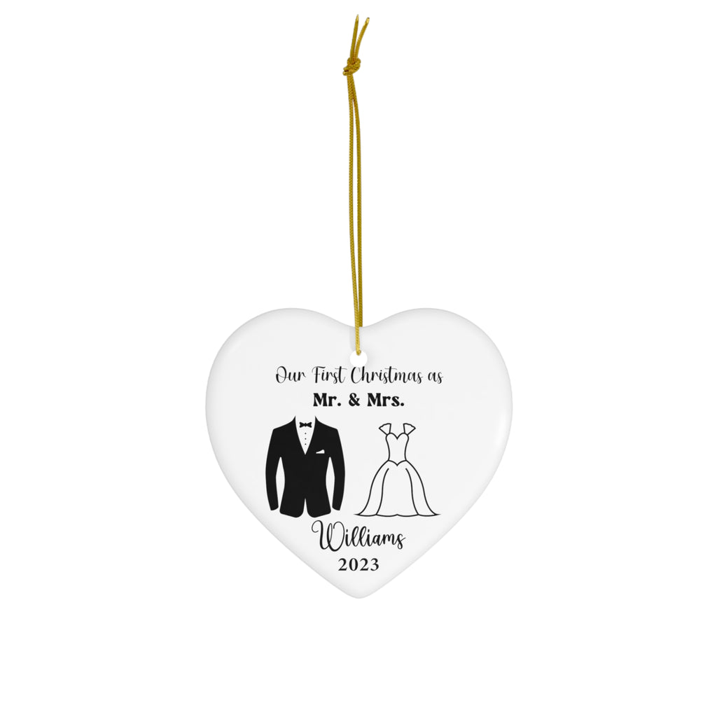 Personalized First Christmas Married Ornament