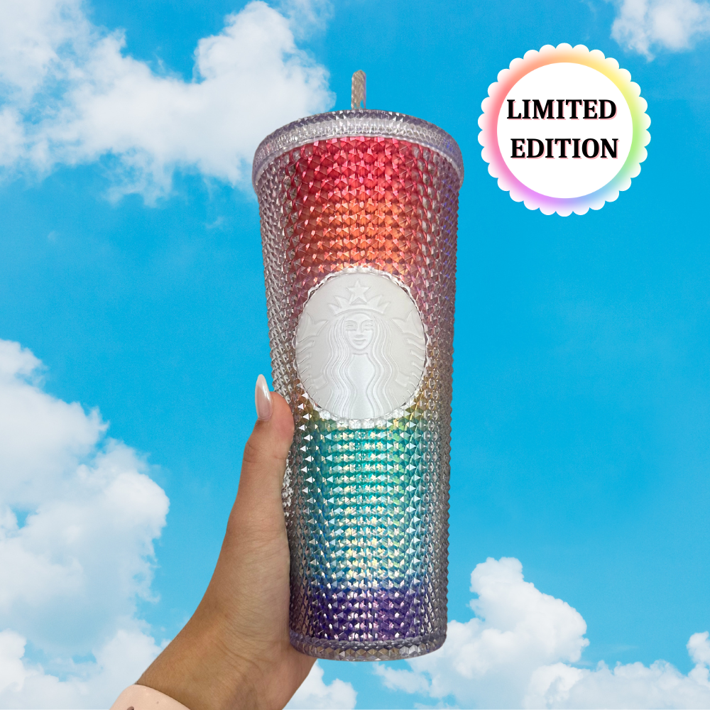 Rainbow Studded Double Wall 24 oz Tumbler
