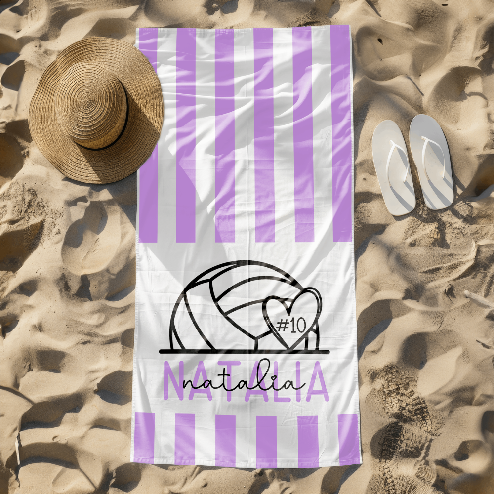 Personalized Volleyball Beach Towel