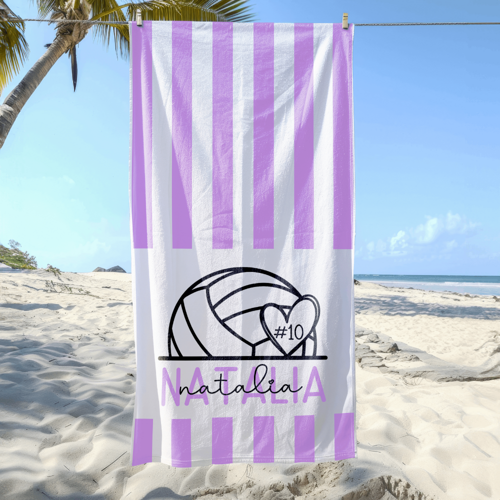 Personalized Volleyball Beach Towel