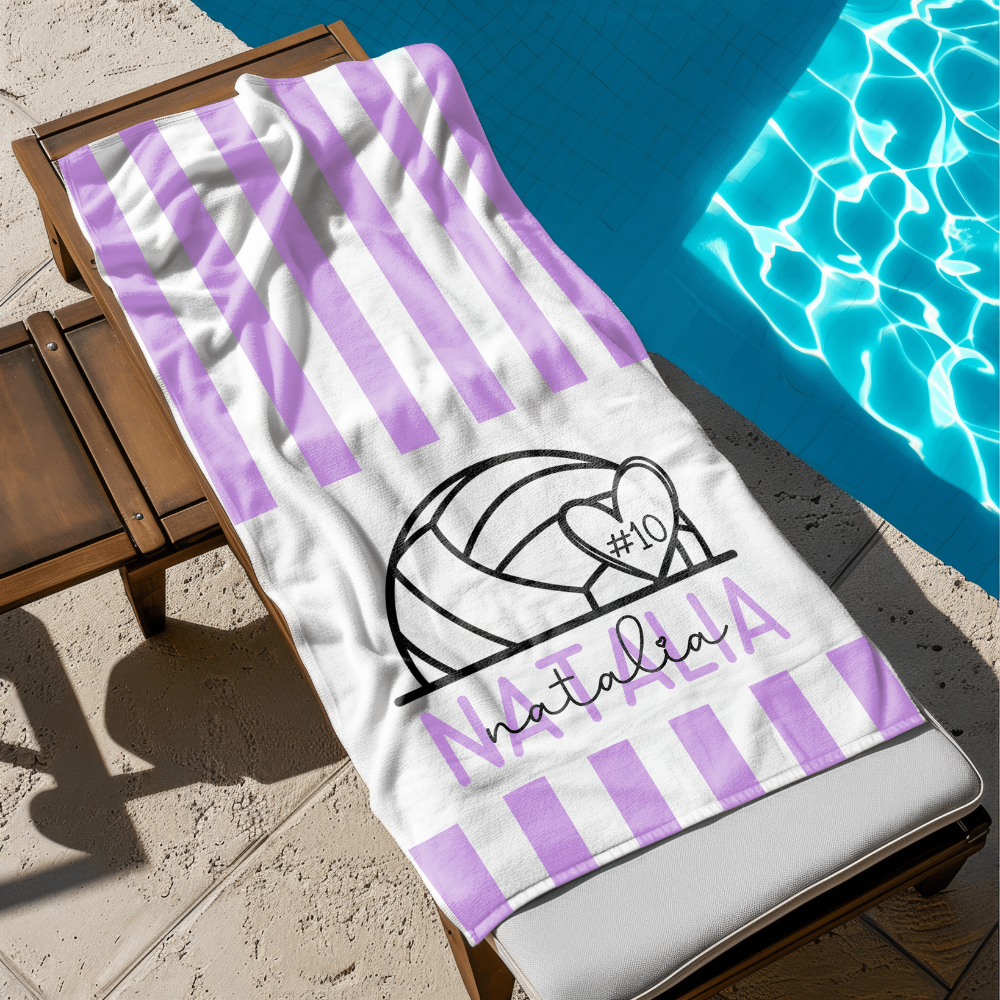 Personalized Volleyball Beach Towel