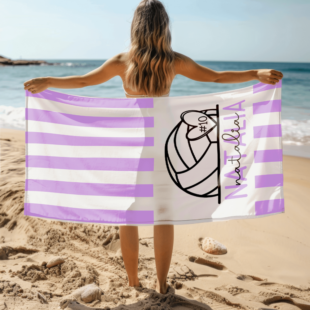 Personalized Volleyball Beach Towel