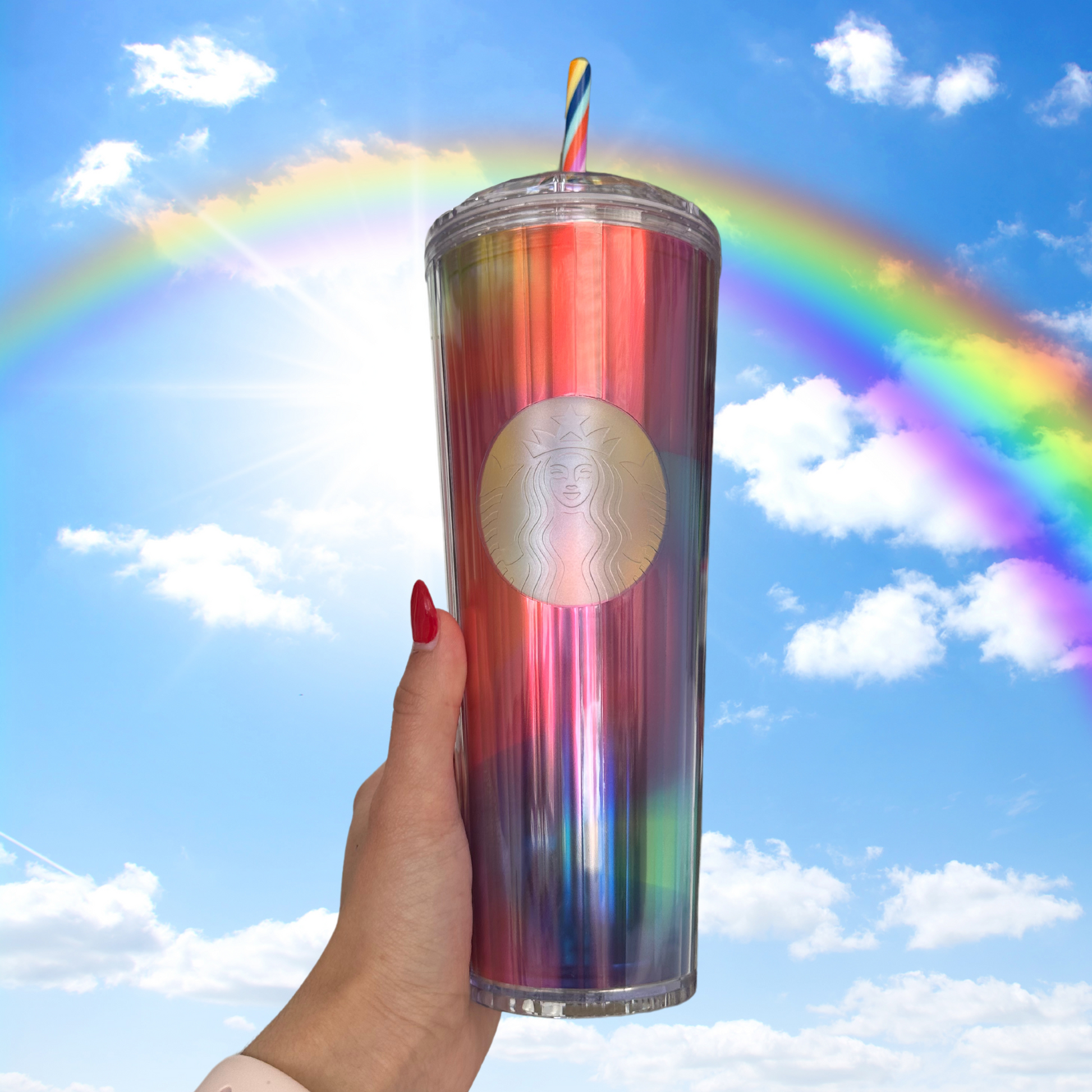 Summer 2021 Kaleidoscope Rainbow Tumbler