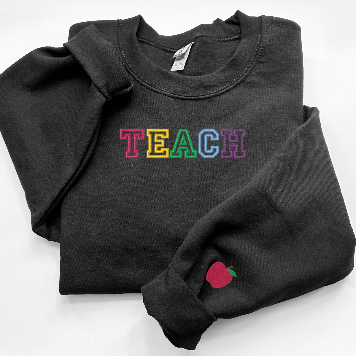 Teach Embroidered Crewneck Sweatshirt