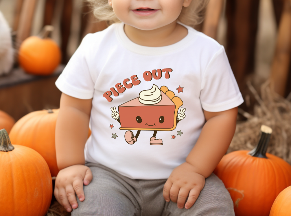 Thanksgiving piece out kids shirt