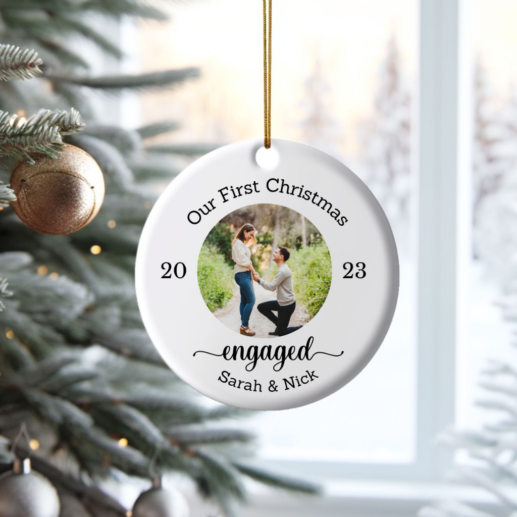 Engagement Gift Custom Engagement Gift with Names Ornament