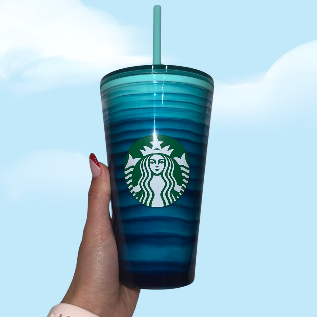 2022 Blue wave ombre 16 oz tumbler