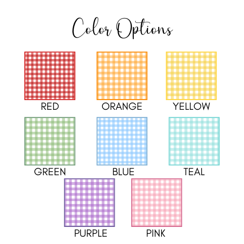 Personalized Gingham Beach Towel