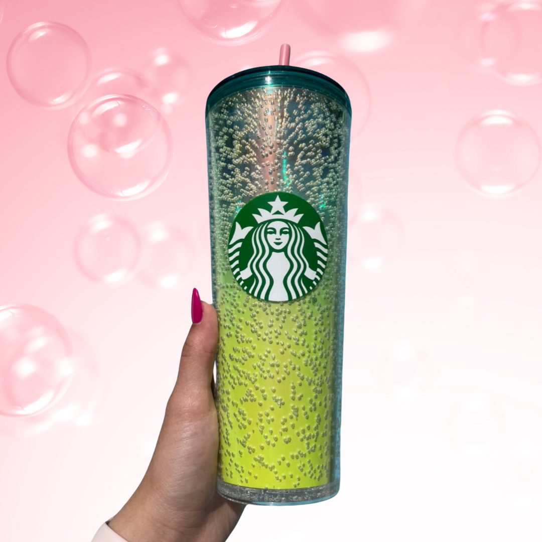 Yellow and Green Ombre Bubbles Venti Tumbler