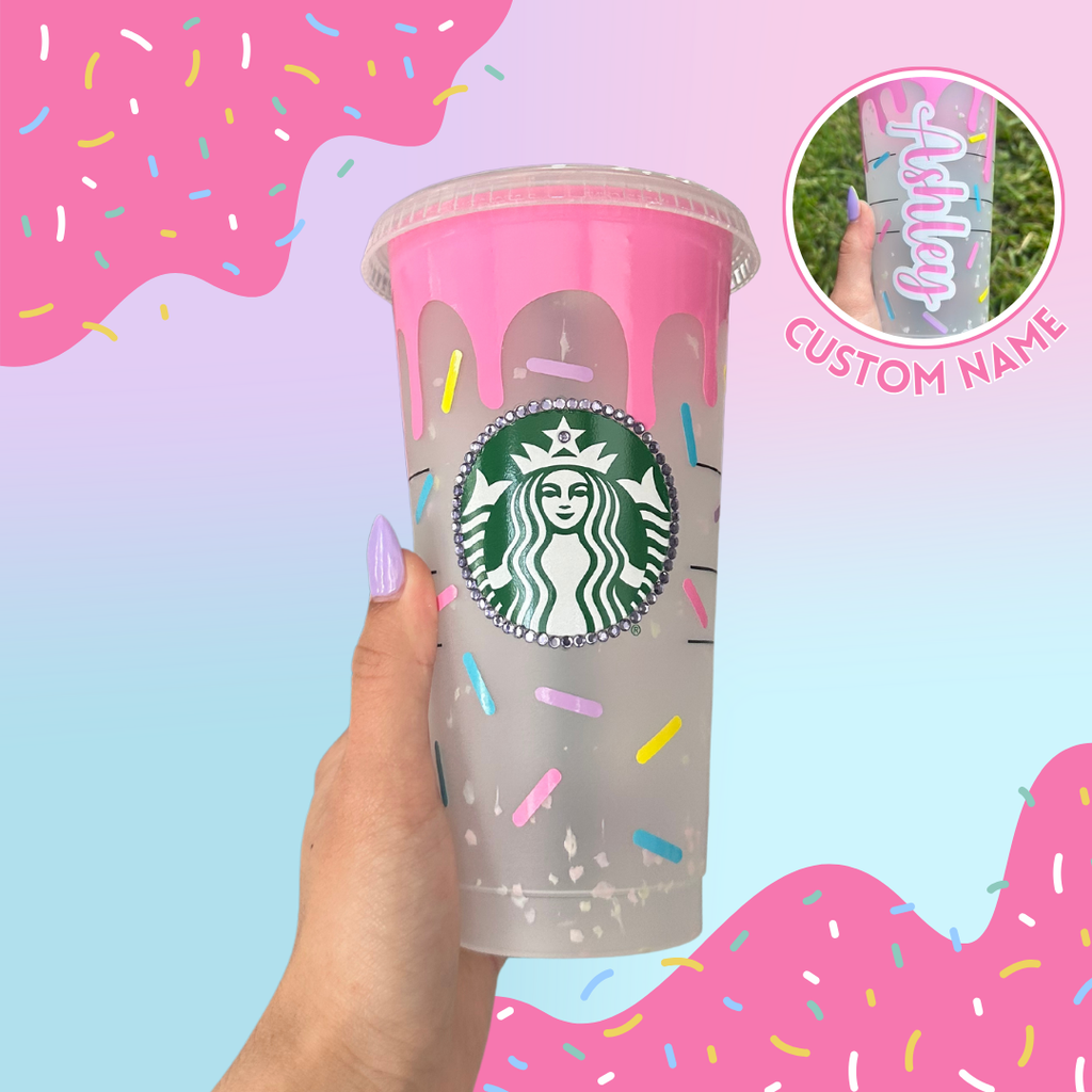 Personalized sprinkles Color changing Reusable Cold Cup