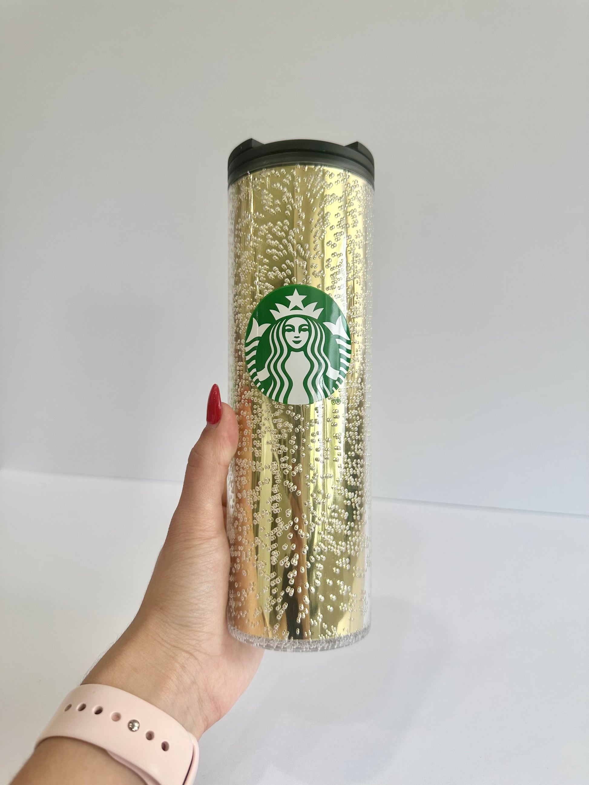2022 Gold Bubbles skinny tumbler