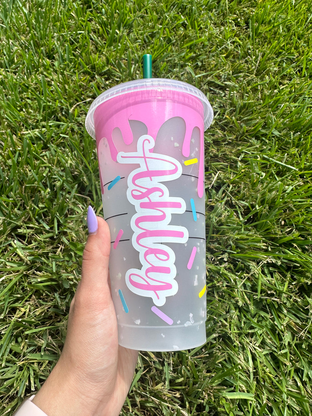 Personalized sprinkles Color changing Reusable Cold Cup
