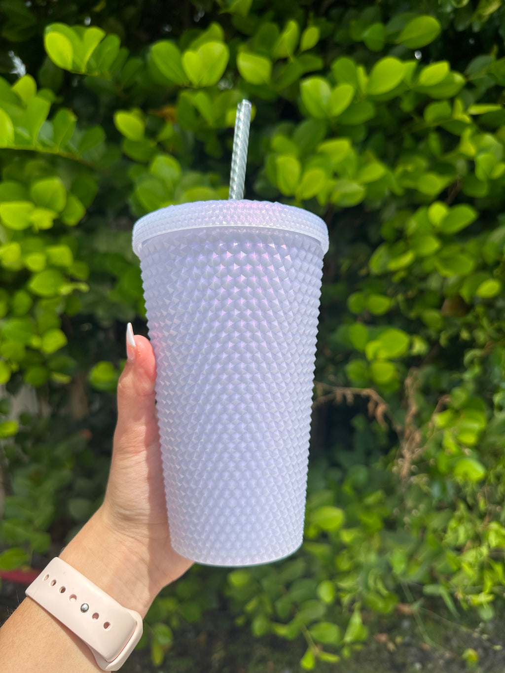 2021 Purple Iridescent Studded Reusable Tumbler