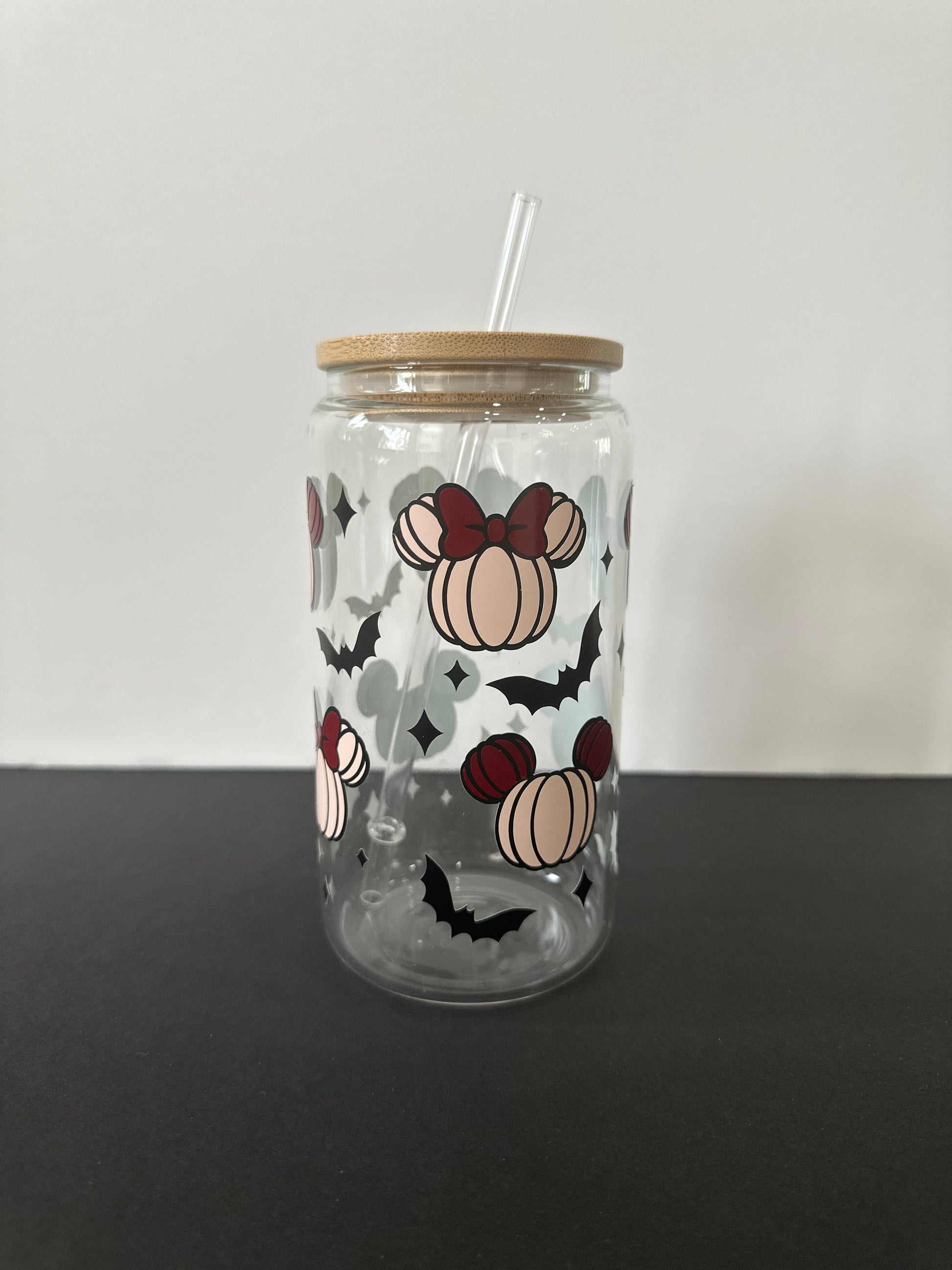 Pink pumpkins libbey glass cup